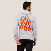 Flammen Hoodie (Schwarz voll)