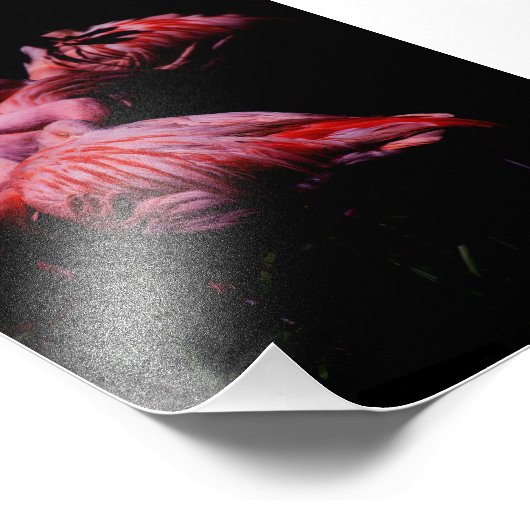 Flammen im Dunkeln Fotodruck (Ecke)