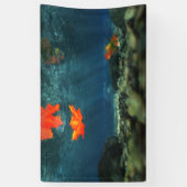 Flammen im Wasserbanner Banner (Vertikal)