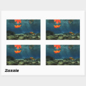 Flammen in den Wasseraufklebern Rechteckiger Aufkleber (Blatt)