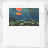 Flammen in den Wasseraufklebern Rechteckiger Aufkleber (Tasche)