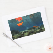 Flammen in den Wasseraufklebern Rechteckiger Aufkleber (Umschlag)