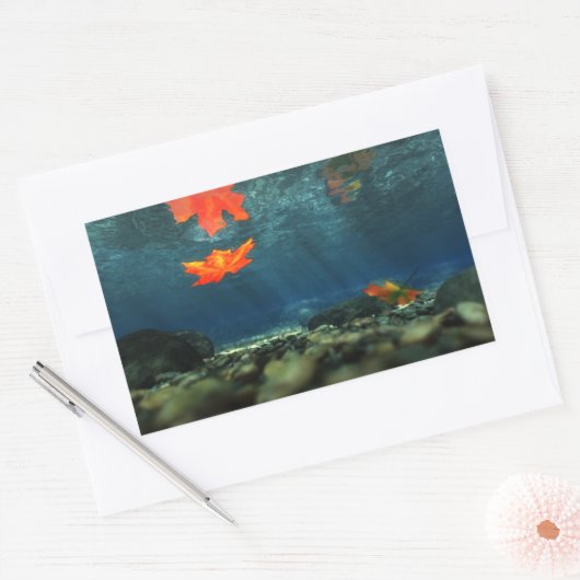 Flammen in den Wasseraufklebern Rechteckiger Aufkleber (Umschlag)