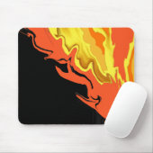 Flammen in der Nacht Mousepad (Mit Mouse)