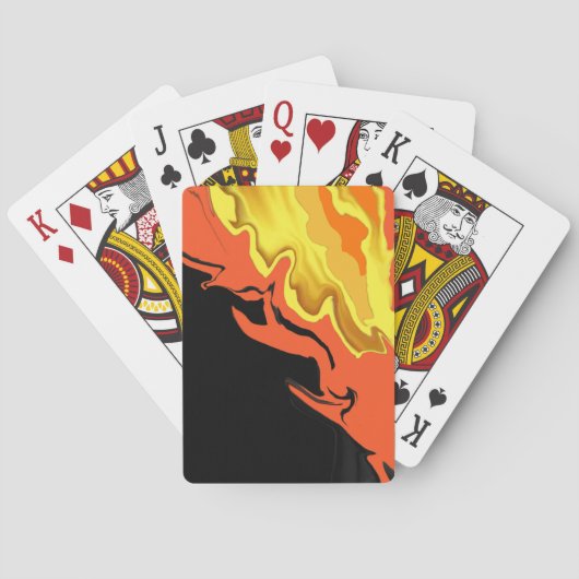 Flammen in der Nacht Spielkarten (Rückseite)