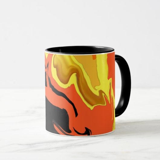 Flammen in der Nacht Tasse (VorderseiteRechts)