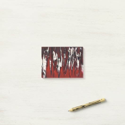 Flammen in Rot bis Schwarz Post-it Klebezettel (Auf Schreibtisch)