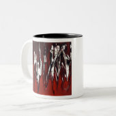 Flammen in Rot bis Schwarz Zweifarbige Tasse (Vorderseite Links)