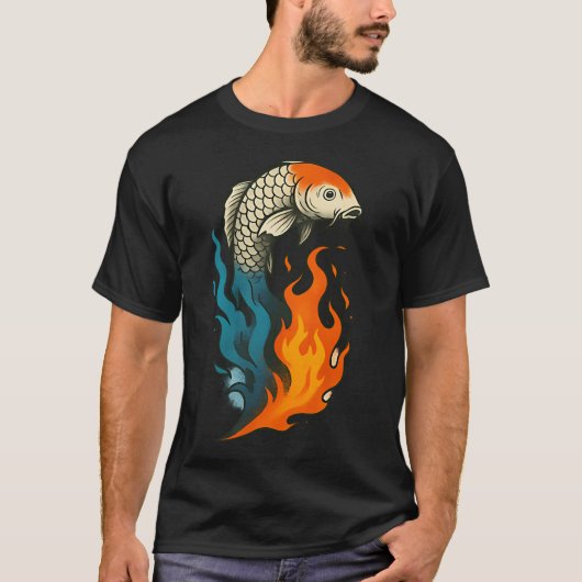 Flammen-Koi T-Shirt (Vorderseite)