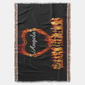 Flammen Liebe Burns Design Throw Blanket Decke (Vorderseite Vertikal)