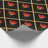 Flammen-Lilie Gloriosa Geschenkpapier (Ecke)