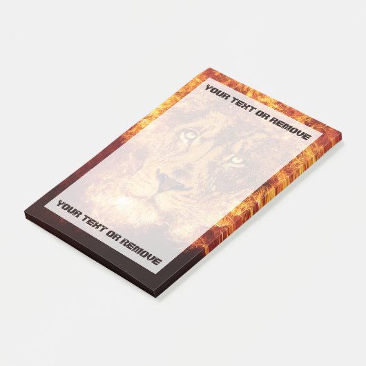 Flammen Löt Ihren Text Post-it Klebezettel (angewinkelt)