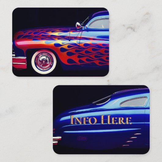 Flammen Mercury Visitenkarte (Vorne/Hinten)