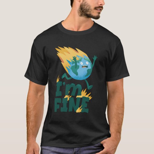 Flammen mit Erdbrand T-Shirt (Vorderseite)