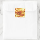 Flammen mit heißer Flamme Quadratischer Aufkleber (Tasche)