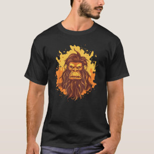 Flammen mit Neanderthaler für Affenfeld T-Shirt