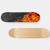 Flammen mit Skeleton Skateboard (Horizontal)