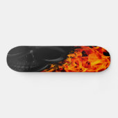 Flammen mit Skeleton Skateboard (Horizontal)