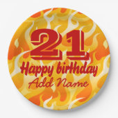 Flammen Pappteller (Vorderseite)