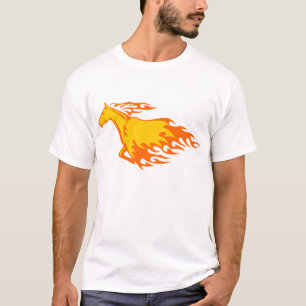 Flammen-Pferd T-Shirt