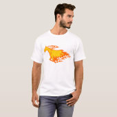 Flammen-Pferd T-Shirt (Vorne ganz)