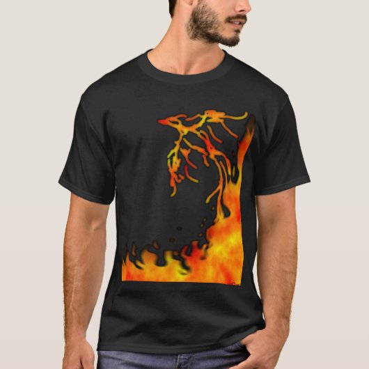Flammen Phoenix T-Shirt (Vorderseite)