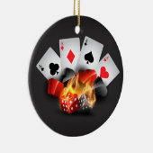 Flammen-Poker-Kasino-Schwarzes Keramikornament (Rechts)