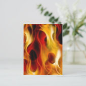 Flammen Postkarte (Stehend Vorderseite)