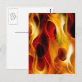 Flammen Postkarte (Vorne/Hinten)