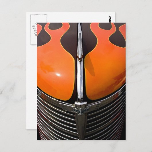 Flammen Postkarte (Vorne/Hinten)