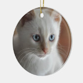 Flammen-Punkt-blaue Augen Keramik Ornament (Links)