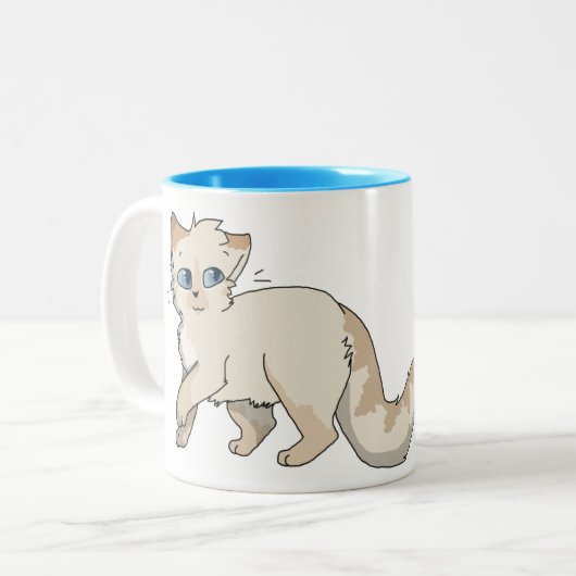 Flammen-Punkt-siamesische Tassen (Vorderseite Links)