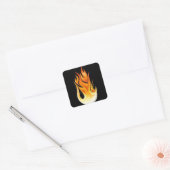 Flammen Quadratischer Aufkleber (Umschlag)