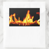 FLAMMEN RECHTECKIGER AUFKLEBER (Tasche)