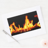 FLAMMEN RECHTECKIGER AUFKLEBER (Umschlag)
