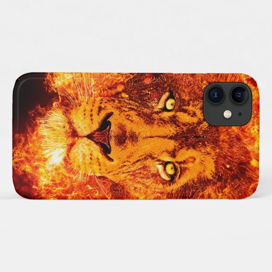 Flammen Red Orange Lion Face Case-Mate iPhone Hülle (Rückseite (Horizontal))