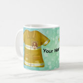 Flammen Schild Feuerwehrmann Kaffeetasse (Vorderseite Links)