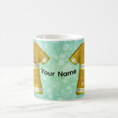 Flammen Schild Feuerwehrmann Kaffeetasse (Mittel)