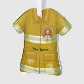 Flammen Schild Feuerwehrmann Schmuck Ornament (Vorderseite)