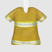 Flammen Schild Feuerwehrmann Schmuck Ornament (Rückseite)
