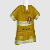 Flammen Schild Feuerwehrmann Schmuck Ornament (Vorderseite)