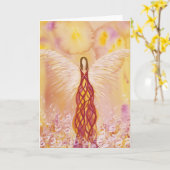 Flammen-Schutzengel Karte (Gelbe Blume)