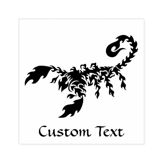 Flammen-Skorpion-Gummi-Briefmarke Gummistempel (Prägung)