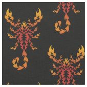 Flammen-Skorpion-Muster Stoff (Nahaufnahme)