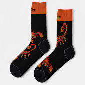 Flammen-Skorpion-Socken Socken (Linkes Detail)