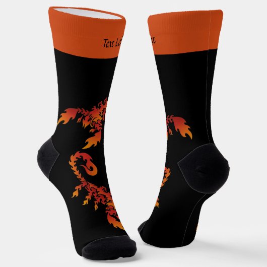Flammen-Skorpion-Socken Socken (Gewinkelt)