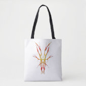 Flammen-Stammeshirschschädel-Jagd-Design Tasche (Vorderseite)