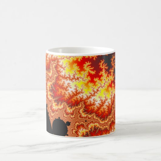 Flammen Sun - Fraktal Kaffeetasse (Mittel)