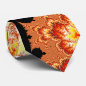 Flammen Sun - Fraktal Krawatte (Gerollt)