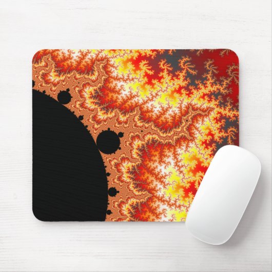 Flammen Sun - Fraktal Mousepad (Mit Mouse)